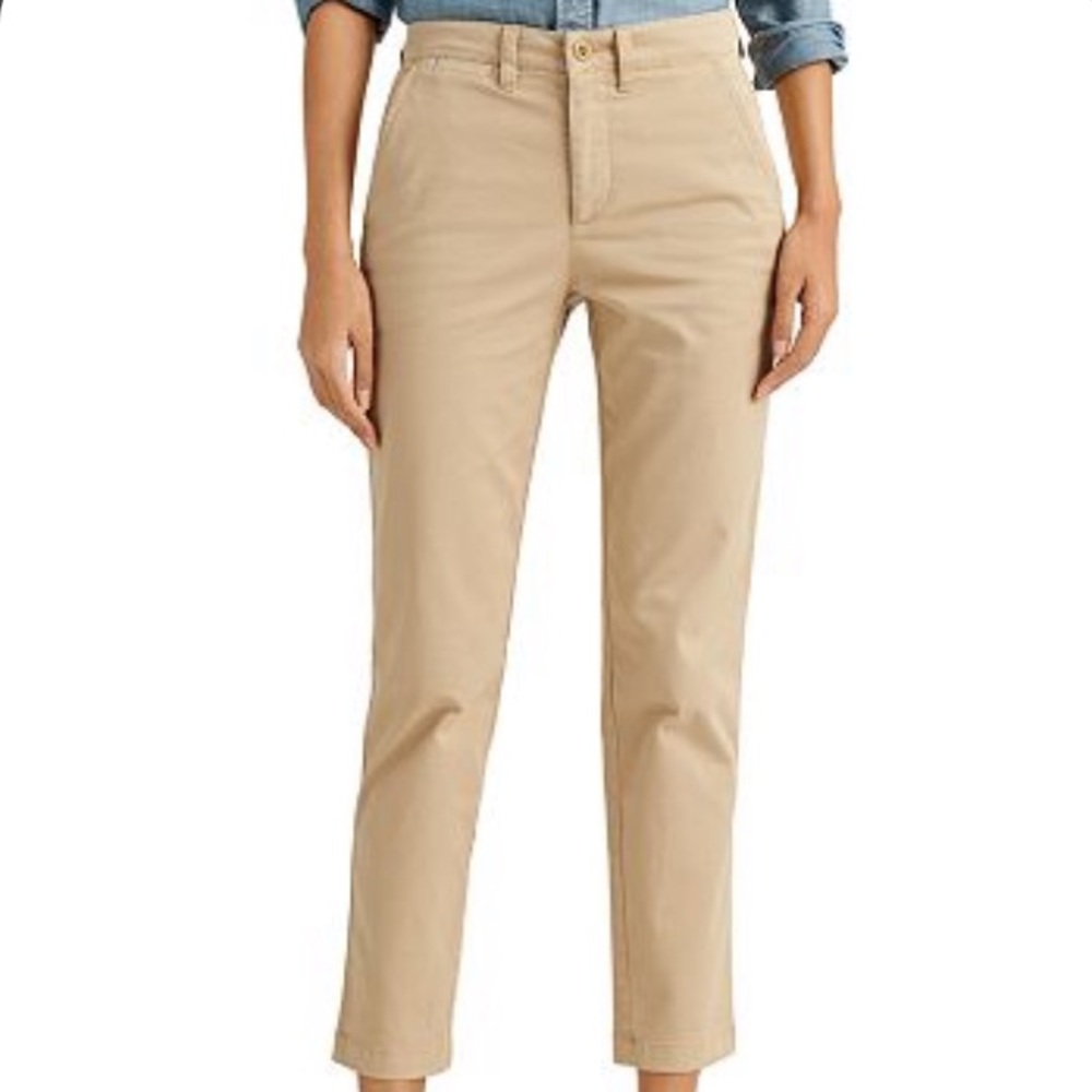 NWT Urban Outfitters UO Cotton Ankle Trousers Pants Beige Tan New Size 30 Preppy